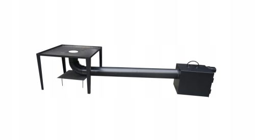  Fireplace base 50cm smokehouse deflector 2 pipes knee stove set