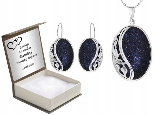  925 SILVER JEWELRY SET WITH CAIRO NIGHT