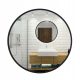 Bathroom mirror Profilmat wall mirror, circle, metal frame, 800 x 800 mm