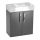 Paplinskimoebel Majorka graphite cabinet with washbasin 40x21,5x50 cm