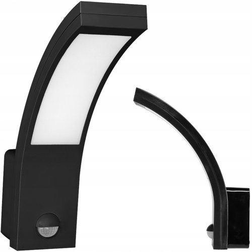 Garden wall lamps, outdoor Adviti black garden wall light with integrated 10 W LED source