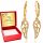 Euphoria K2138 Women's Earrings Hanging Angel Wings Silver Gold Plated