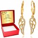  Euphoria K2138 Women's Earrings Hanging Angel Wings Silver Gold Plated