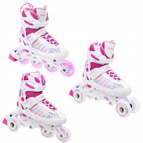  Patins à roulettes Raven Grace 31-35, blanc et rose