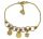  Women's Gold Bracelet with Charms pr 585 Free Engraving