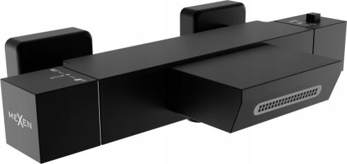 Mexen Cube black two-handle wall-mounted for bathtubs