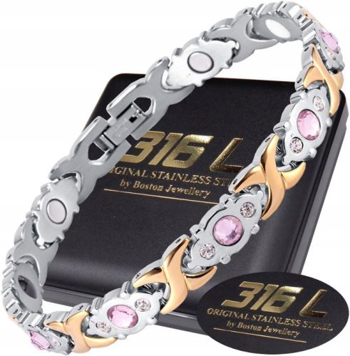  HEALTHY WOMEN'S MAGNETIC BRACELET STRONG GENUINE SURGICAL STEEL