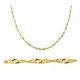  BEAUTIFUL GOLD TWISTED SINGAPORE CHAIN 45 CM 585