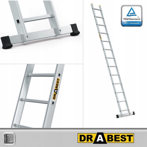 Drabest Leiter 4,49 m Aluminium 1 x 13 bis 150 kg