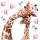  SMALL GIRAFFE WITH MOTHERFLOWERS Wall Sticker XXL