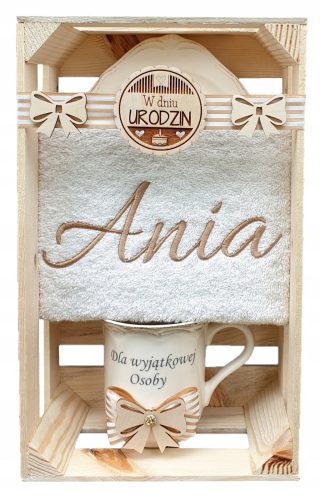  TOWEL WITH NAME, MUG, BIRTHDAY GIFT