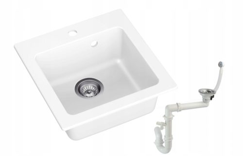 Moderno Sole single-bowl sink, grey granite tones