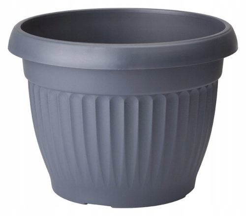  Form-Plastic flowerpot, 40 cm x 40 x 31 cm, diameter 40 cm, plastic shades in grey and silver