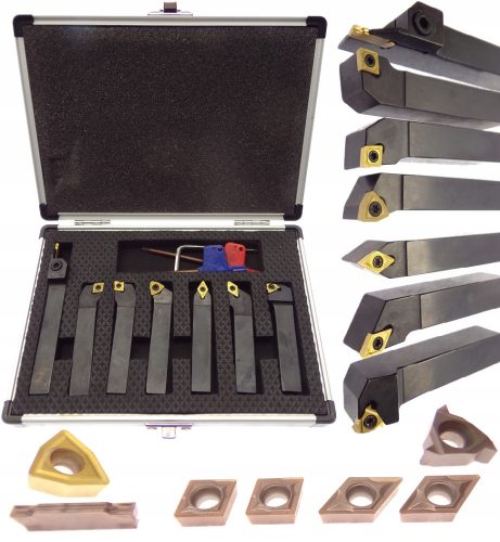 Woodturning cutter SET REVERSIBLE KNIFE 12x12 14 PLATES 12x12 7 pcs.