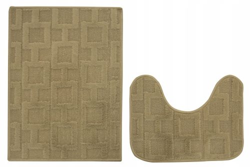 Bathroom rugs set of 2, soft beige bathroom rug