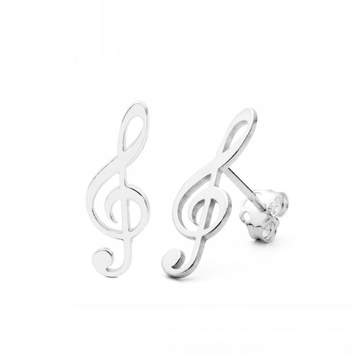  Astyle 925 silver treble clef earrings