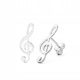  Astyle 925 silver treble clef earrings