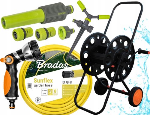  GARDEN HOSE SET Sunflex 3/4 50M + CONNECTORS + CARRIER