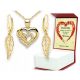  GIFT WOMEN GIRLS WIFE GOLDEN HEART ENGRAVING