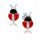  Silver 925 Earrings Colorful Ladybugs for Kids