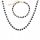  Set Gold Chain Celebrity Black Beads