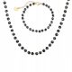  Set Gold Chain Celebrity Black Beads