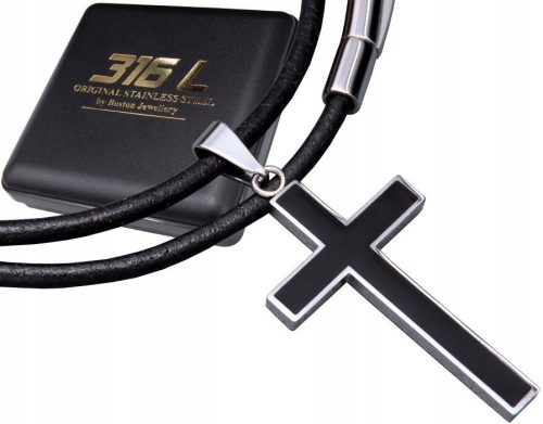  THICK STRAP NECK STRAP + CROSS SET