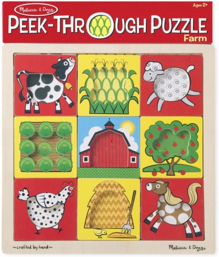  MELISSA DOUG FARM WINDOW PUZZLE MATCH BACKGROUND