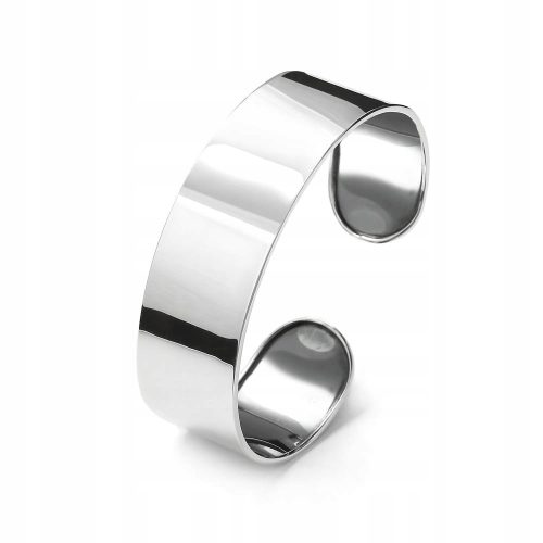  Smooth silver bracelet, wide 2.1 cm 925