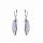  Silver long earrings with white stones 925