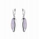  Silver long earrings with white stones 925