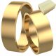  GOLD WEDDING RINGS GOLD PLATED SILVER CLASSIC SIMPLE