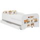  Wooden Toy MIKI Bed 74 x 144 cm White