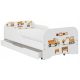  Wooden Toy MIKI Bed 74 x 144 cm White